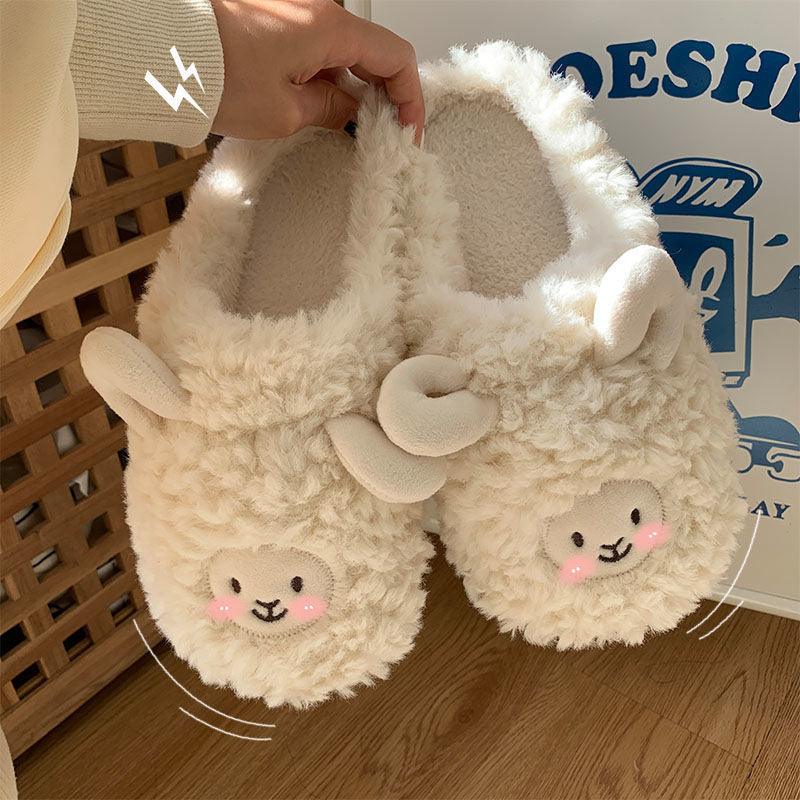 Winter Indoor Sheep Slippers for Women