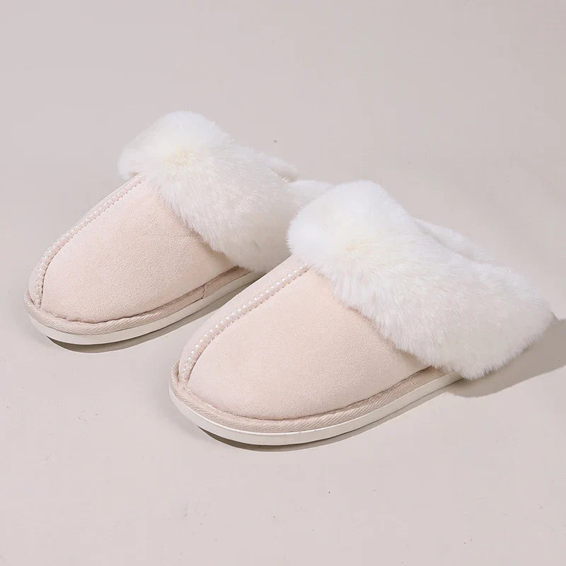 Faux Fur Suede Slippers for Women