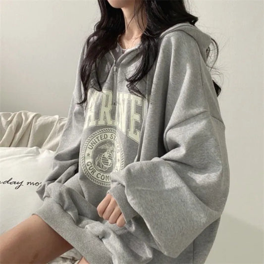 Thin Pullover Marines Hoodie for Women