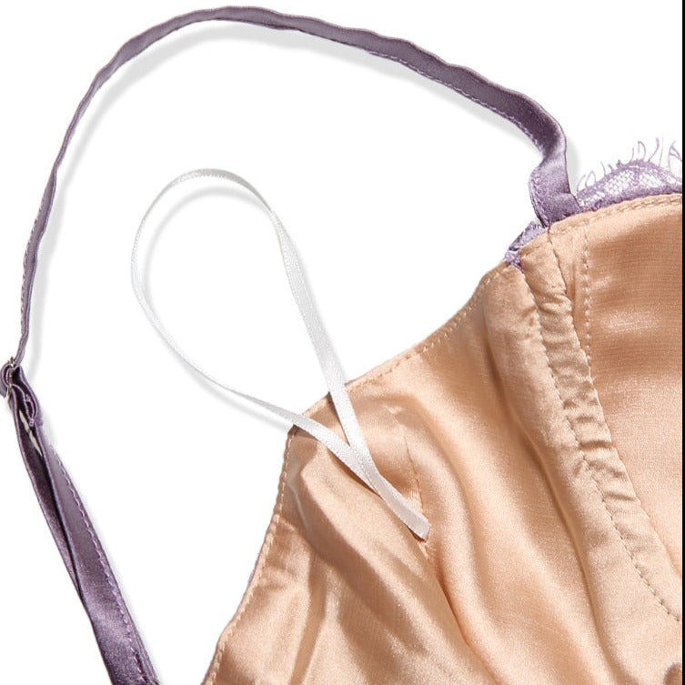 ATSUKO VIOLET LACE MINI DRESS with STRAPS