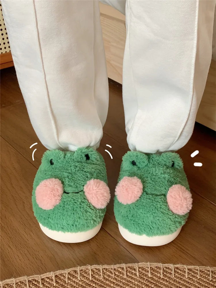 Unisex Lovely Frog Slippers
