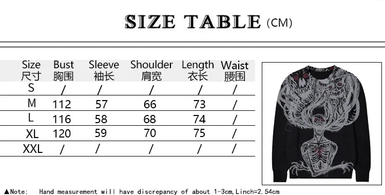 Retro Knit Sweater - Unisex Gothic