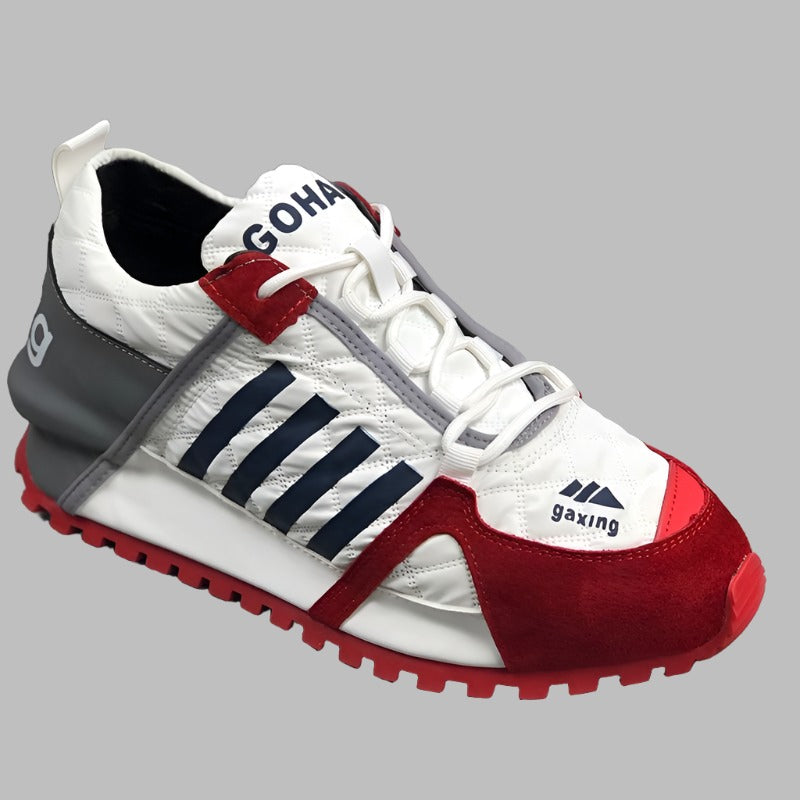 Unisex Chunky Cross-tied Split Leather Bubuk Loafer Sneakers