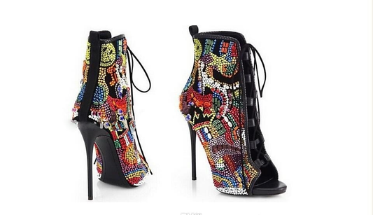Crystal Ankle Boots