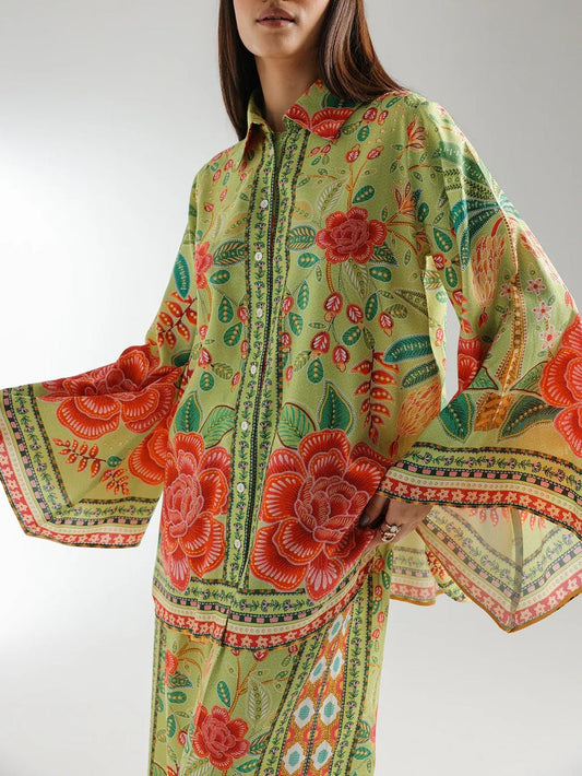 Bohemian Green Floral Ethnic Ensemble
