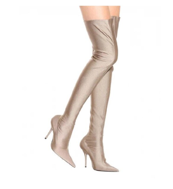 Manolo Blahnik Inspired Thigh High Boots
