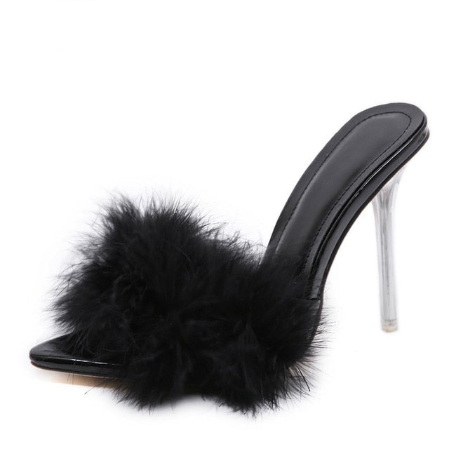 Summer Toe Furry Sandals