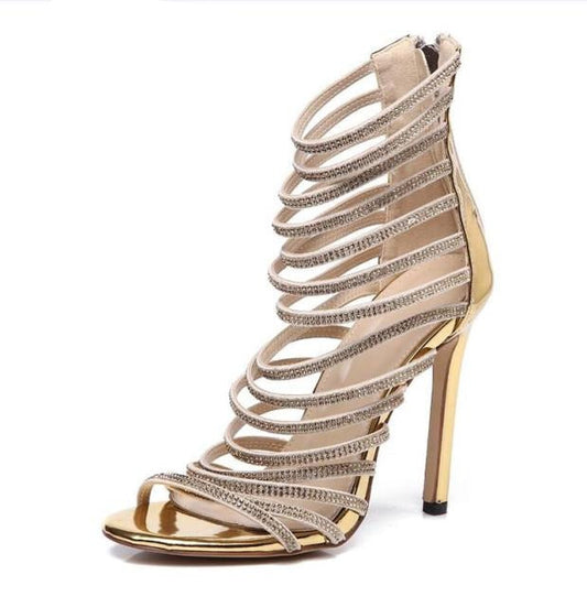 Bling Gold Crystal Sandals