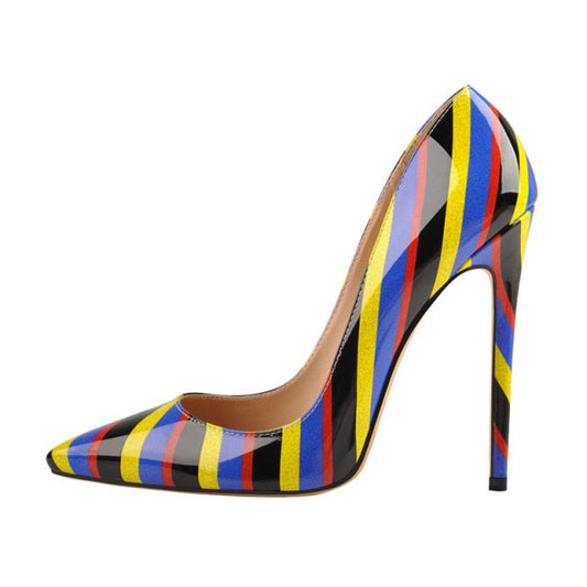 Zebra Stripe High Heel Basic Pumps