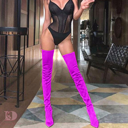 Manolo Blahnik Inspired Thigh High Boots
