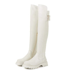 Over The Knee Side Zip Up Boots