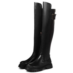 Over The Knee Side Zip Up Boots