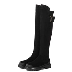Over The Knee Side Zip Up Boots