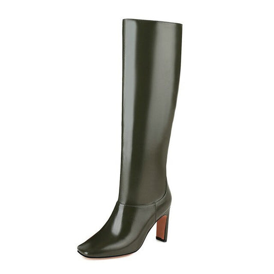 Knee Length High Heel Boots