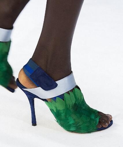 Feather Decorations High Heel Sandals