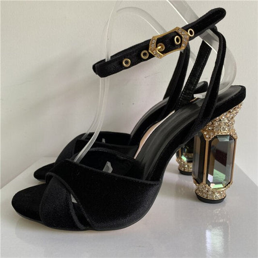 Diamond Heel Sandals