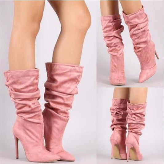 Pleated Mid Boots