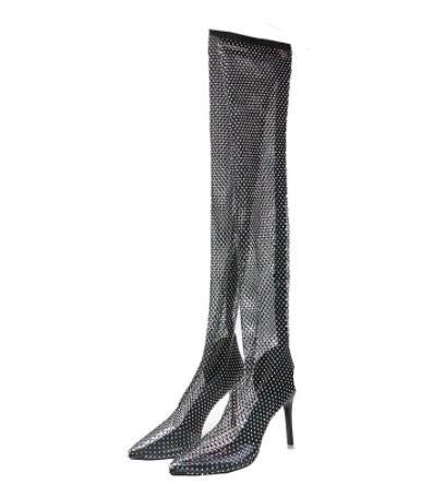 Rhinestone Mesh Summer Boots