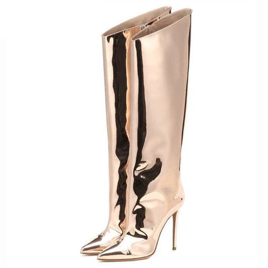 Runway Candy Color Knee High Boots