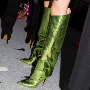 Runway Candy Color Knee High Boots