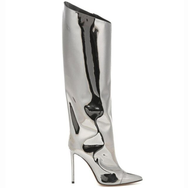 Runway Candy Color Knee High Boots