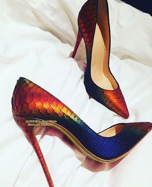 Snakeskin High Heel  Dress Pumps