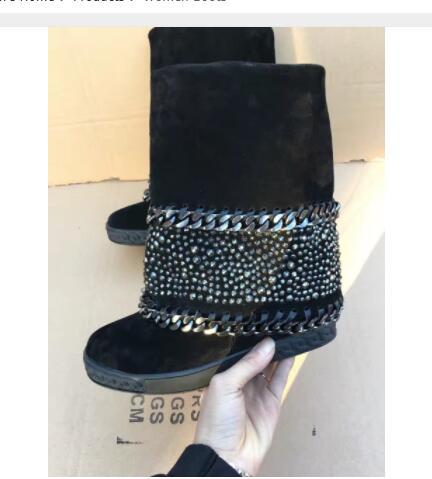 Inner Wedge Suede Ankle Boots