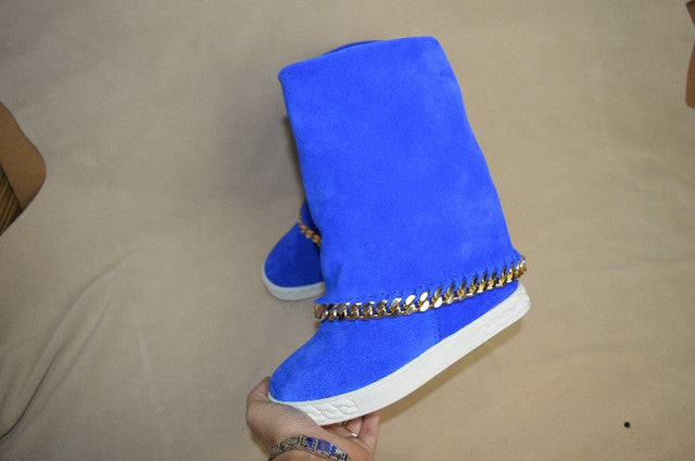 Inner Wedge Suede Ankle Boots