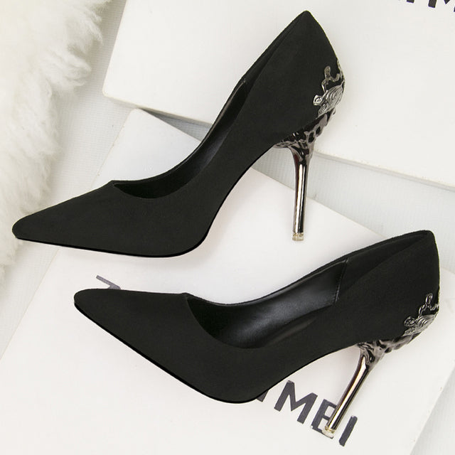 Classic Suede Office Pumps