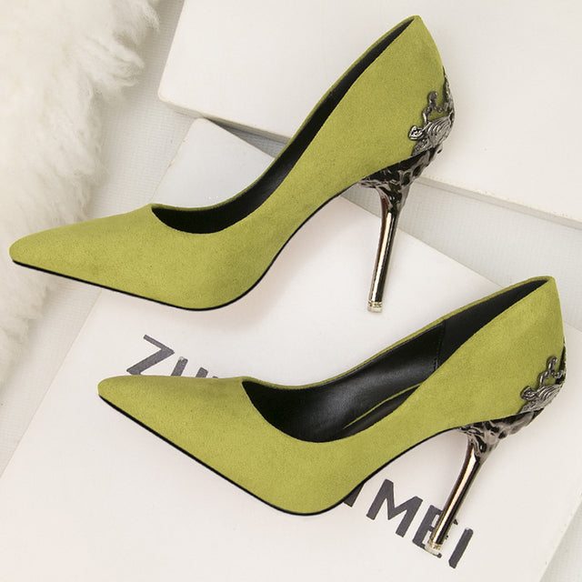 Classic Suede Office Pumps