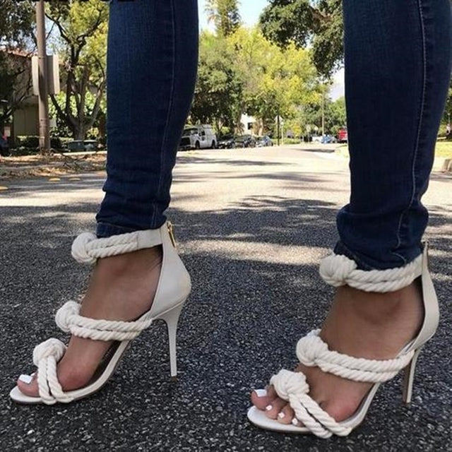 Braided Knot Gladiator Sandals