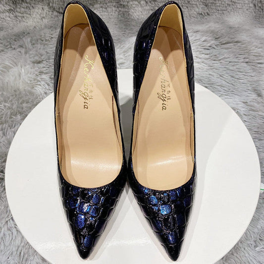 Snake-patterned Party Pumps