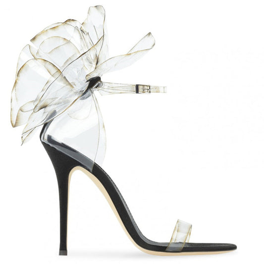 Giuseppe Zanotti Inspired "Peony" Flower Design High Heel Sandals