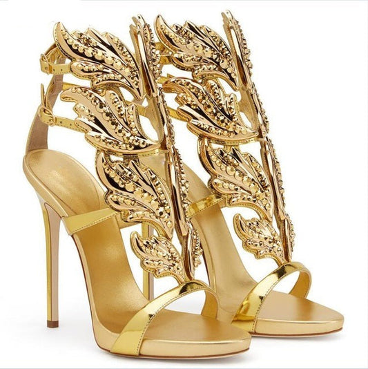 Rhinestone Angel Wings Sandals