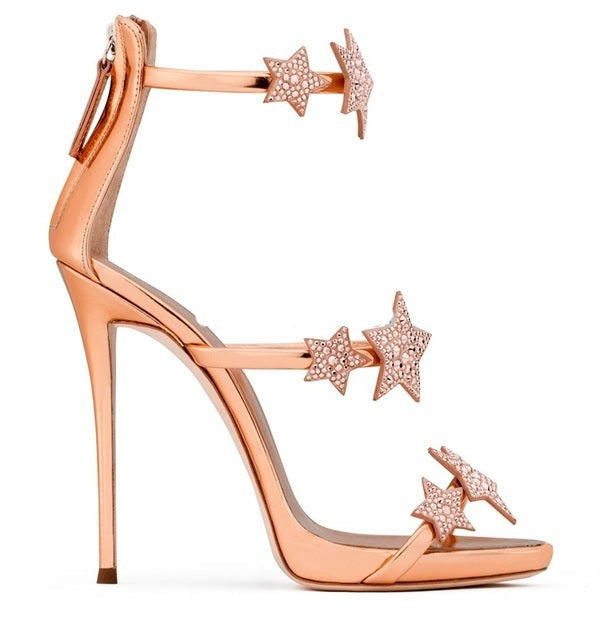 Celebrity Style T Stage Crystal Sandals